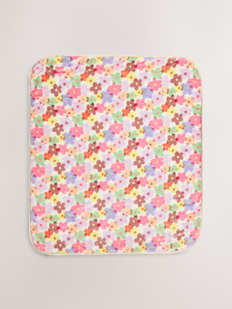 Floral Fleece Baby Blanket - Image 1 of 3 Floral Fleece Baby Blanket - Image 1 of 3