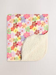 Floral Fleece Baby Blanket - Image 2 of 3