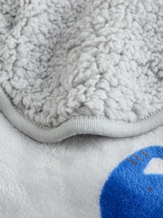 Blue Elephant Fleece Baby Blanket - Image 3 of 5
