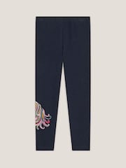 Monsoon Blue Embroidered Unicorn Leggings - Image 3 of 4