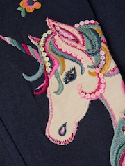 Monsoon Blue Embroidered Unicorn Leggings - Image 4 of 4