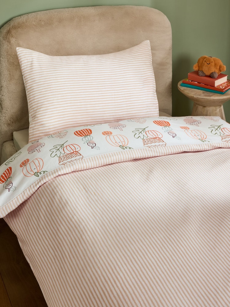 Pumpkin Supersoft Brushed 100% Cotton Duvet Cover and Pillowcase Set - Image 2 of 4