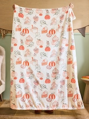 Pumpkin Sherpa Fleece Throw - Image 3 of 4