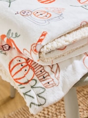 Pumpkin Sherpa Fleece Throw - Image 4 of 4