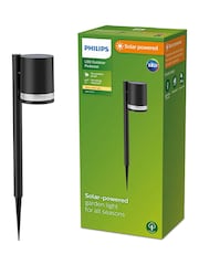 Philips Black LED Fyce Outdoor Solar Pedestal Light - Image 6 of 6
