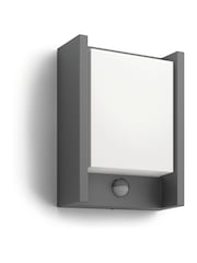 Philips Black LED Arbour Outdoor Wall Lantern with PIR - Image 3 of 5