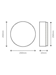 Philips Black LED Superslim 15W 27K Ceiling Light - Image 5 of 6