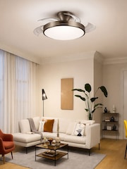 Philips Nickel LED Atlas 45W+35W Ceiling Fan Light - Image 1 of 6