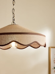 Laura Ashley Natural Buckenham Woven Rattan Ceiling Light - Image 3 of 6