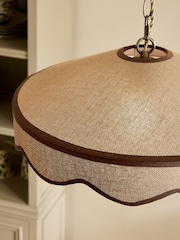 Laura Ashley Natural Buckenham Woven Rattan Ceiling Light - Image 4 of 6