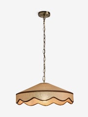 Laura Ashley Natural Buckenham Woven Rattan Ceiling Light - Image 5 of 6