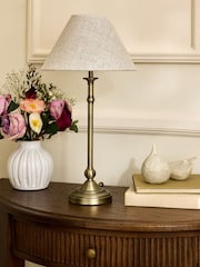 Laura Ashley Brass Ludchurch Complete Table Lamp - Image 2 of 6