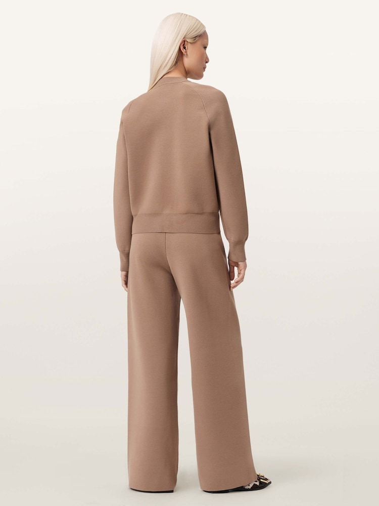 AllSaints Brown Sonny Knit Trousers - Image 2 of 7