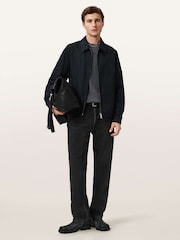 AllSaints Blue Aspen Crew Neck Jumper - Image 7 of 9