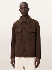 Brązowy - AllSaints Cayson Jacket - Obraz 1 z 7