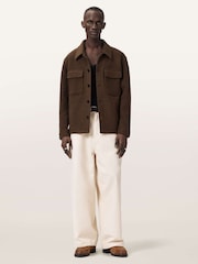 Brązowy - AllSaints Cayson Jacket - Obraz 2 z 7