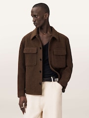 Brązowy - AllSaints Cayson Jacket - Obraz 4 z 7