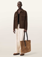 Brązowy - AllSaints Cayson Jacket - Obraz 6 z 7