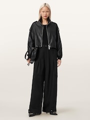 AllSaints Black Sherell Trousers - Image 5 of 7