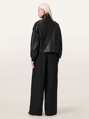 AllSaints Black Sherell Trousers - Image 6 of 7