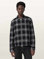 AllSaints Blue Kapi Long Sleeve Shirt - Image 1 of 6
