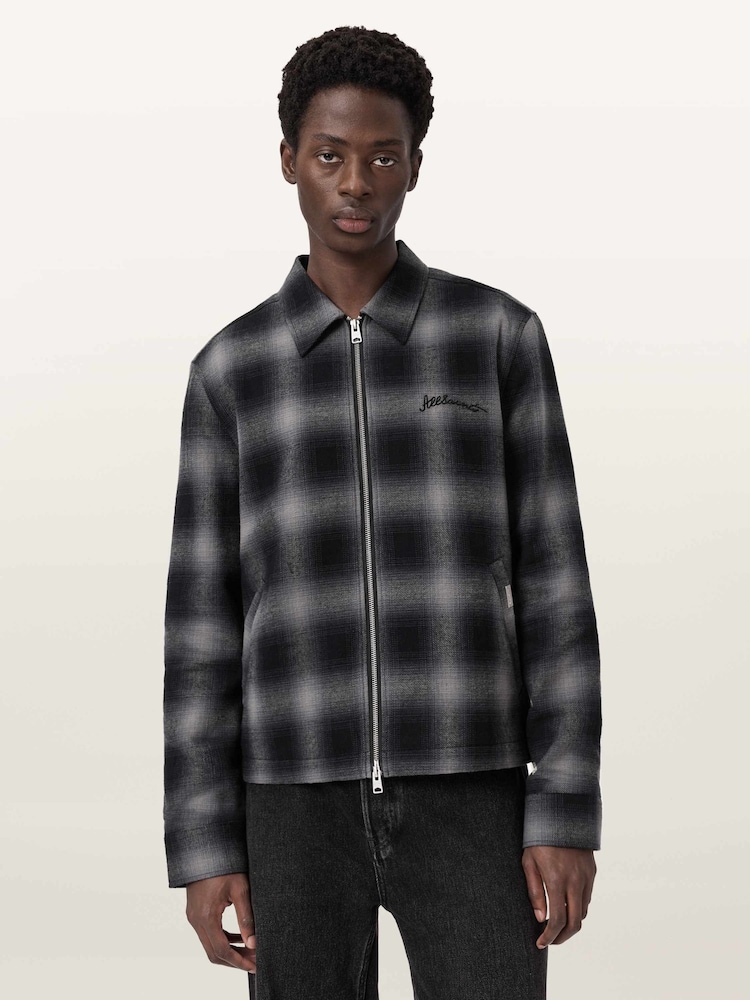 AllSaints Blue Kapi Long Sleeve Shirt - Image 1 of 6