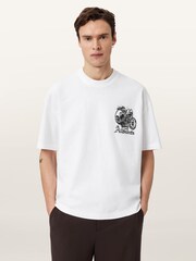 AllSaints White Panhead Short Sleeve Crew Neck T-Shirt - Image 1 of 9
