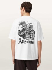 AllSaints White Panhead Short Sleeve Crew Neck T-Shirt - Image 2 of 9
