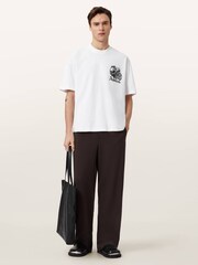 AllSaints White Panhead Short Sleeve Crew Neck T-Shirt - Image 5 of 9