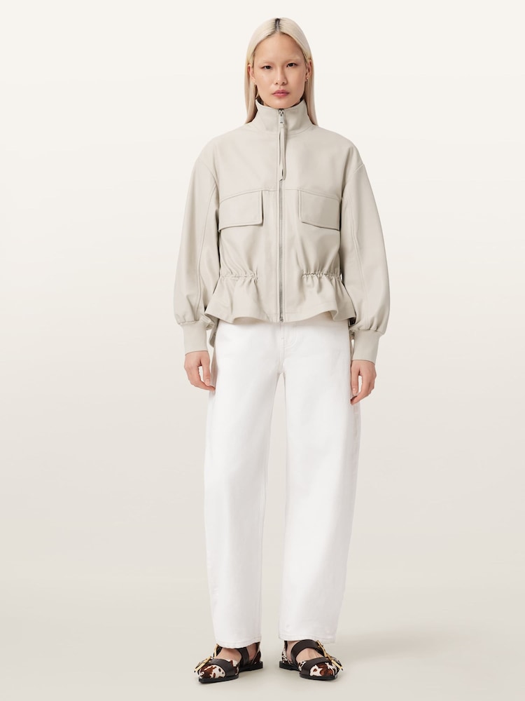 AllSaints White Flor Jacket - Image 2 of 8