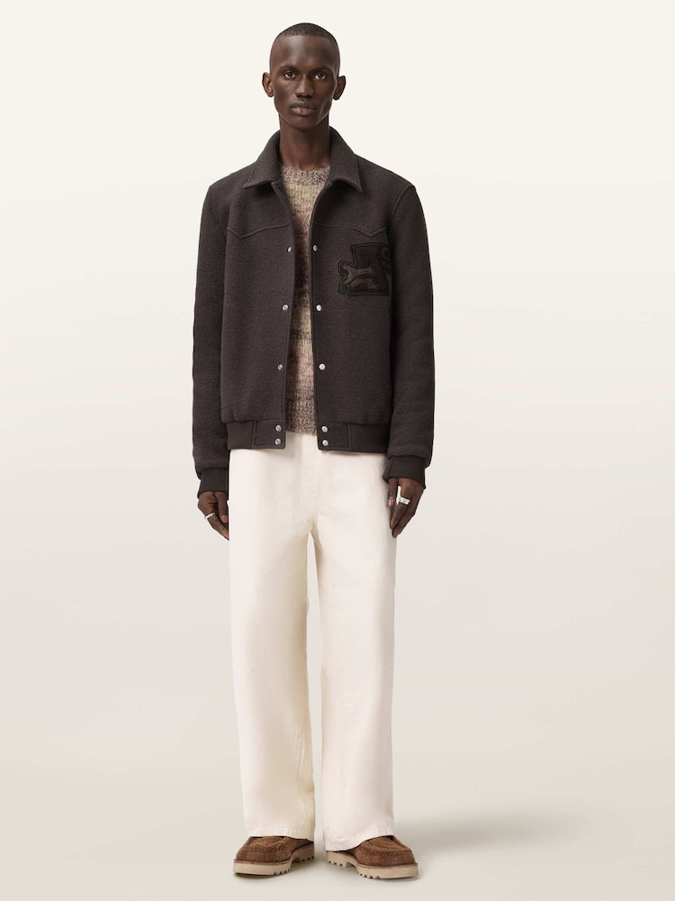 AllSaints Brown Royce Jacket - Image 2 of 8