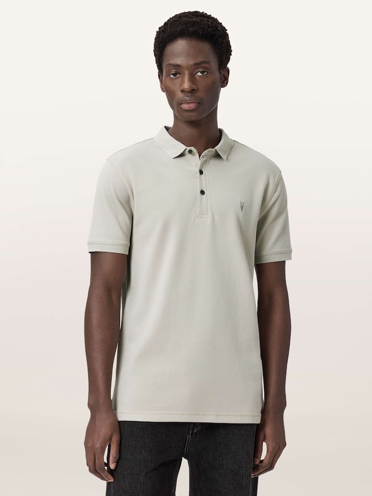 AllSaints Green Reform Short Sleeve Polo Shirts 2 Pack - Image 2 of 8