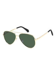 Polaroid Pilot Gold Sunglasses - Image 2 of 6