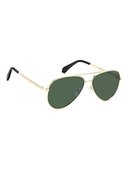 Polaroid Pilot Gold Sunglasses - Image 3 of 6