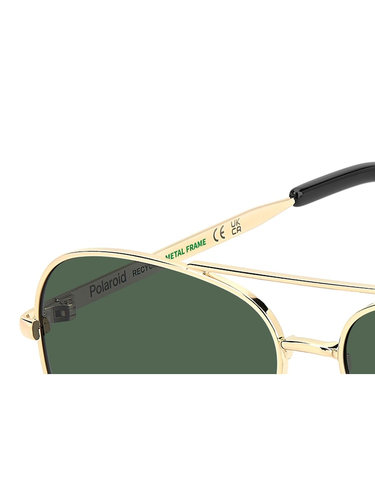 Polaroid Pilot Gold Sunglasses - Image 6 of 6