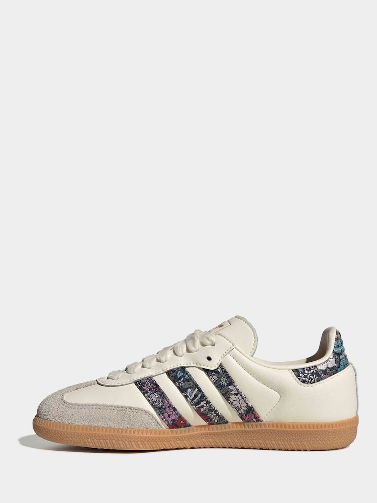 adidas Originals Neutral Liberty London Junior Samba OG Trainers - Image 2 of 8 adidas Originals Neutral Liberty London Junior Samba OG Trainers - Image 2 of 8
