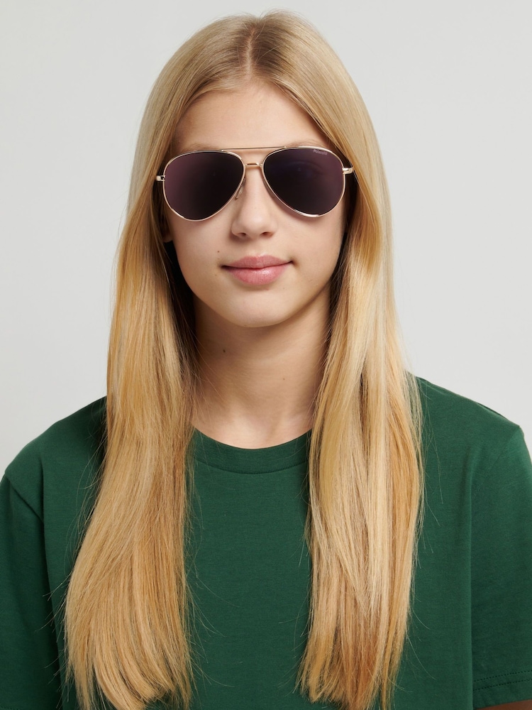 Polaroid Kids Pink Pilot Sunglasses - Image 6 of 6
