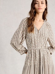 White Stuff Black Clementine Midi Dress - Image 2 of 6