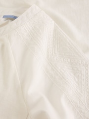 White Stuff White Embroidered Tie Hem Top - Image 2 of 2