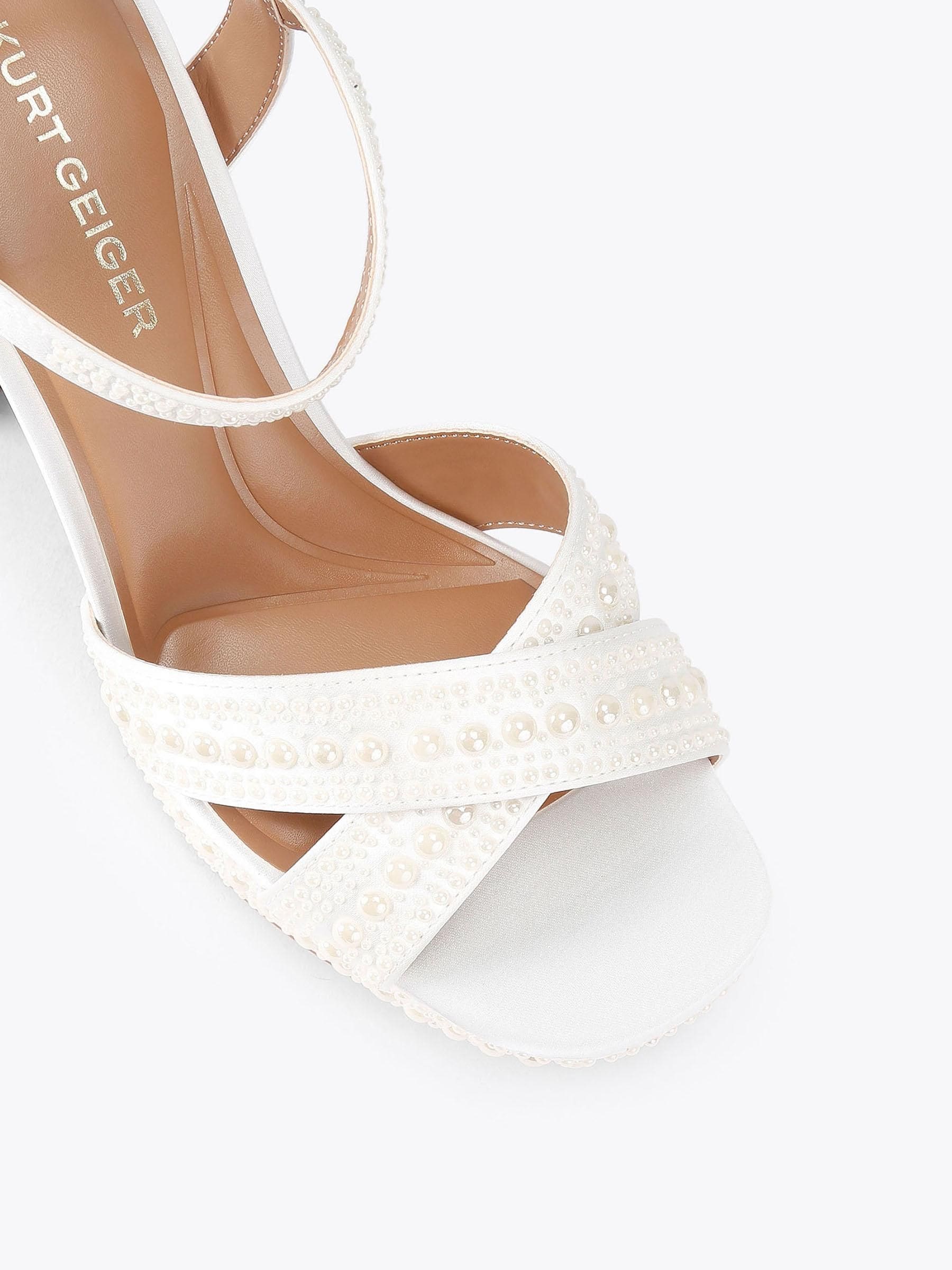 Buy KG Kurt Geiger Natural Fleur Platform Sandals from Next USA