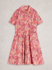 White Stuff Pink Ria Jersey Shirt Dress - Image 5 of 6