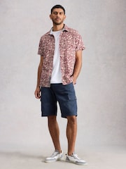 White Stuff Red Finsbury Ss Floral Print Shirt - Image 2 of 6