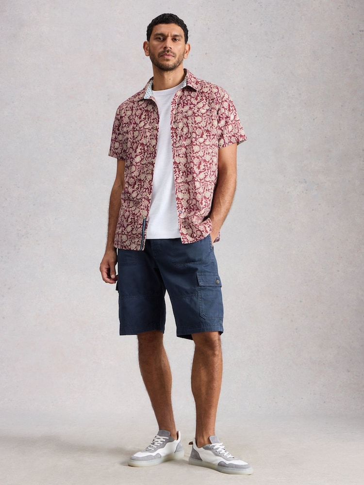 White Stuff Red Finsbury Ss Floral Print Shirt - Image 2 of 6