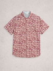 White Stuff Red Finsbury Ss Floral Print Shirt - Image 5 of 6