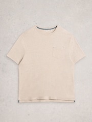 White Stuff Natural Horsham Nep T-Shirt - Image 7 of 7