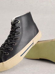 White Stuff Black Pippa Hi-Top Trainers - Image 4 of 4