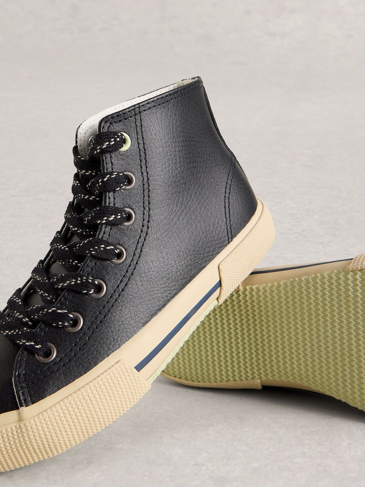 White Stuff Black Pippa Hi-Top Trainers - Image 4 of 4