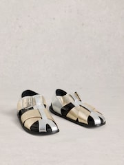 White Stuff Metallic City Fisherman Sandals - Image 2 of 4
