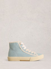 White Stuff Blue Pippa Hi-Top Trainers - Image 1 of 4