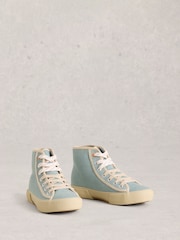 White Stuff Blue Pippa Hi-Top Trainers - Image 2 of 4
